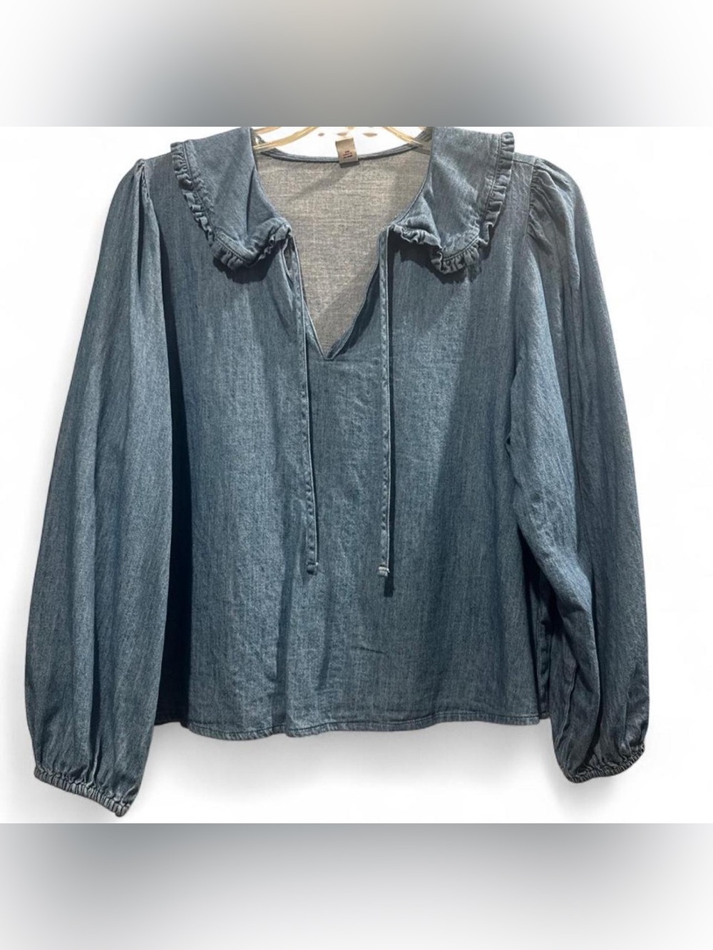 Old Navy Denim Peasant Top - Blue
